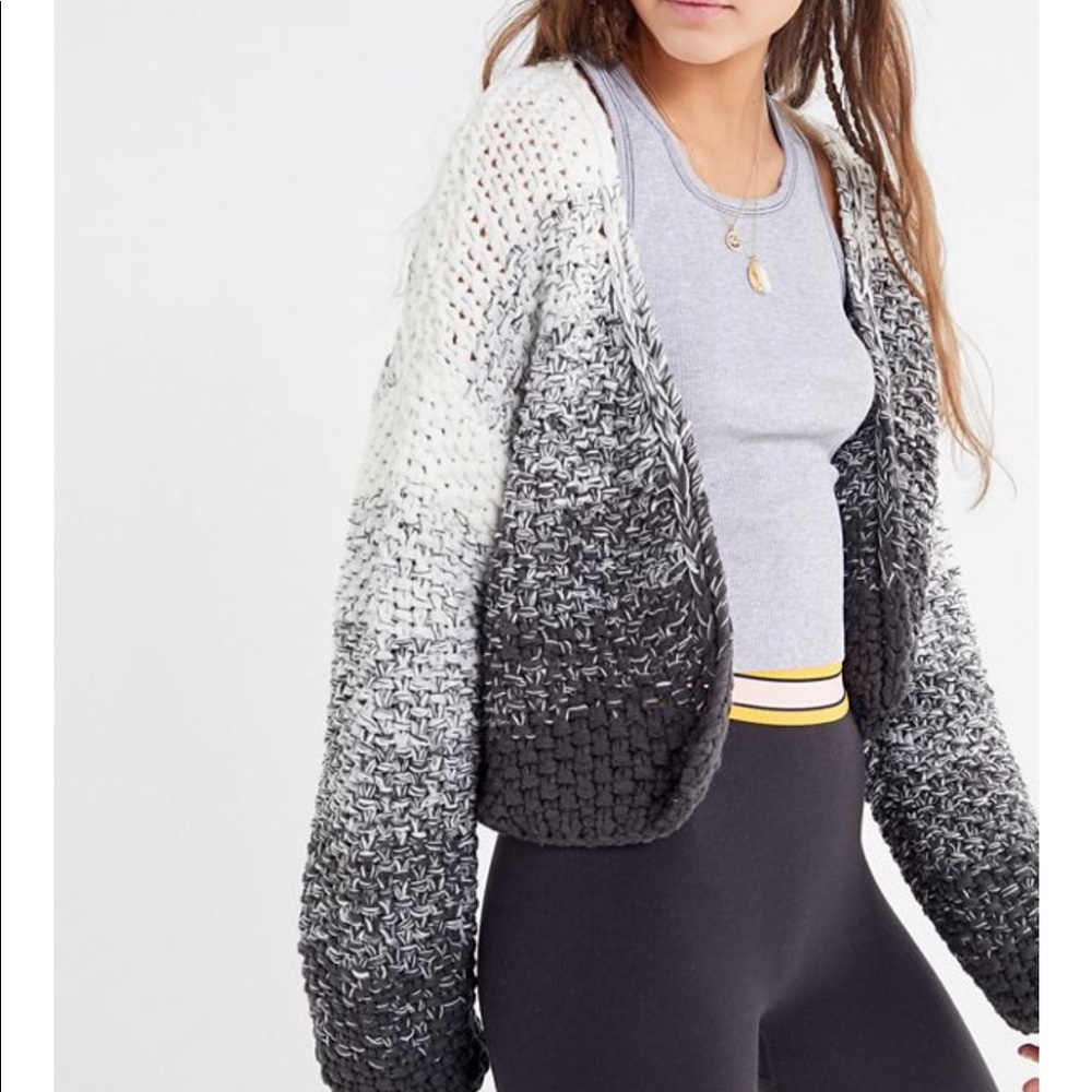 ombre hand knit cardigan